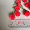100 PCS Mini Artificial Red Rose Flowers Heads DIY Craft view 3