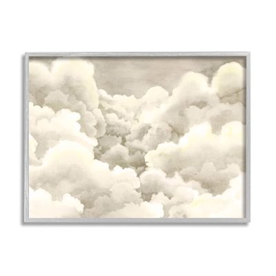 Stupell Industries Soft Pillowy Clouds Muted Neutral Sky Landscape
