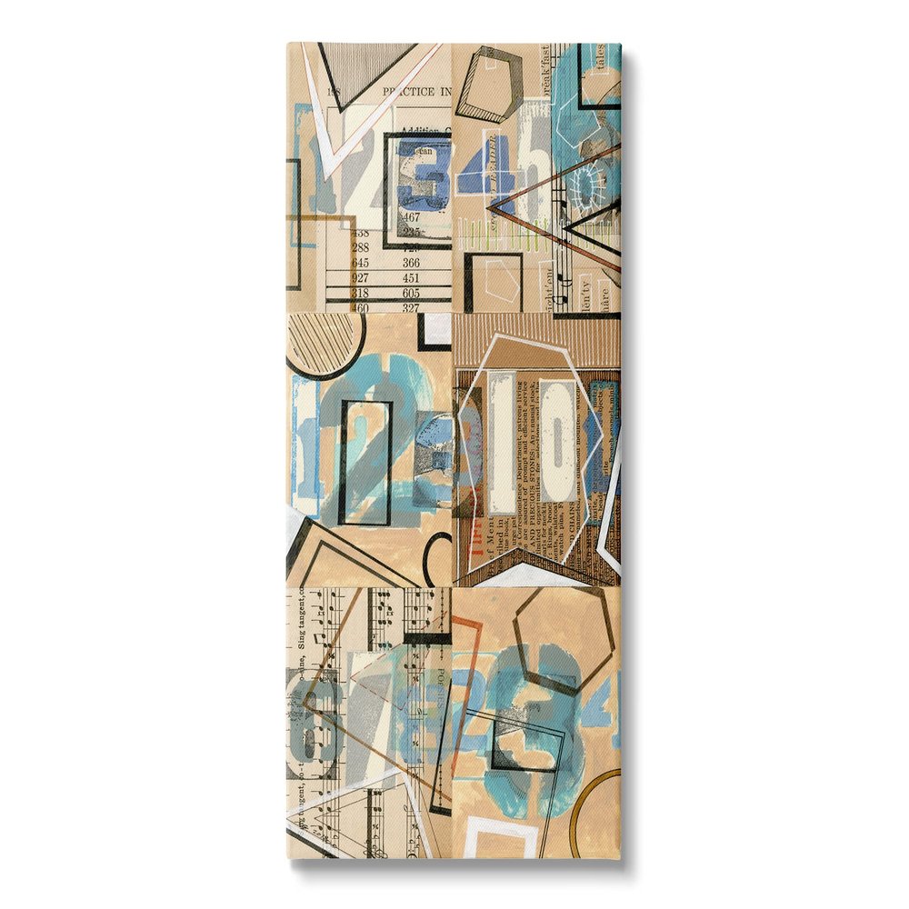Stupell Industries Abstract Music Textbook Collage Magazine Cutout Typography