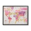 Stupell Industries Glam Pink Ombre Map She's Going Places Phrase view 1