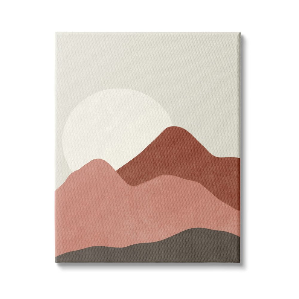 Stupell Industries Desert Mountain Sunrise Landscape Warm Terracotta Tones, Designed by Taylor Shannon Designs Canvas Wall Art, 16 x 20, Orange