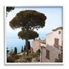 Stupell Industries Traditional Mountainside European Villa Architecture Clear Blue Sky, Designed by Alan Blaustein White Framed Wall Art, 17 x 17 view 1