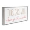 Stupell Industries This Girl Will Change The World Motivational Phrase, Designed by Sd Graphics Studio Gray Framed Wall Art, 30 x 13, Multi view 3