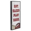 Stupell Industries Eat Sleep Play Hard Sports List Baseball Football, Designed by Andi Metz Black Framed Wall Art, 13 x 30, Red view 3