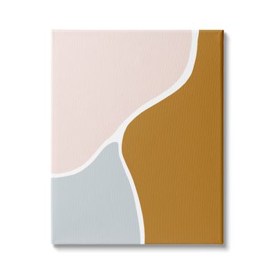 Stupell Industries Split Path Abstraction Organic Curved Shapes Brown Grey