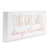 Stupell Industries This Girl Will Change The World Motivational Phrase, Designed by Sd Graphics Studio White Framed Wall Art, 30 x 13, Multi view 3