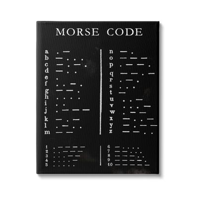 Stupell Industries Vintage Morse Code Chart Alphabet and Numerals
