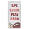 Stupell Industries Eat Sleep Play Hard Sports List Baseball Football, Designed by Andi Metz White Framed Wall Art, 10 x 24, Red view 1