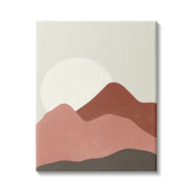 Stupell Industries Desert Mountain Sunrise Landscape Warm Terracotta Tones, Designed by Taylor Shannon Designs Canvas Wall Art, 24 x 30, Orange