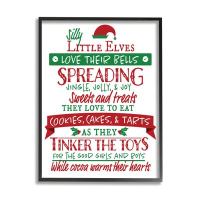 Stupell Industries Silly Little Elves List Festive Christmas Phrases