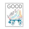 Stupell Industries Good Vibes Motivational Phrase Vintage Pop Roller Skates view 1