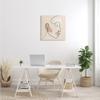 Stupell Industries Minimal Face Line Drawing Abstract Brown Tan Shapes view 2