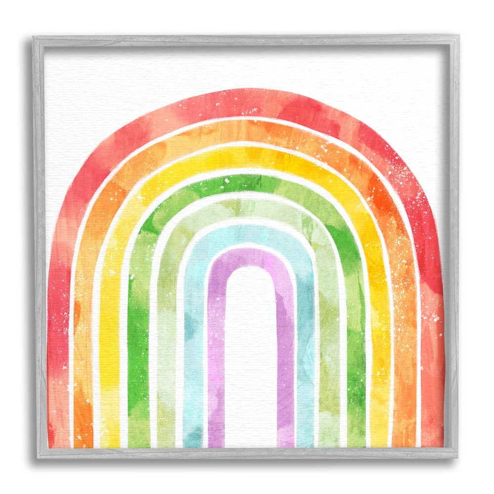 Stupell Industries Classic Rainbow Sky Distressed Arch Patterns