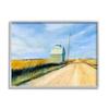 Stupell Industries Wheat Field Building by Old Country Road Landscape view 1