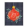 Stupell Industries Joy Sentiment Festive Red Holiday Ornament Grey Plaid view 1