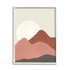 Stupell Industries Desert Mountain Sunrise Landscape Warm Terracotta Tones, Designed by Taylor Shannon Designs White Framed Wall Art, 11 x 14, Orange view 1