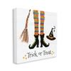 Stupell Industries Trick Or Treat Phrase Whimsical Striped Witch Socks view 3