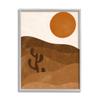 Stupell Industries Desert Cactus Rolling Hills Bold Orange Sun Landscape, Designed by Birch&Ink Gray Framed Wall Art, 16 x 20 view 1