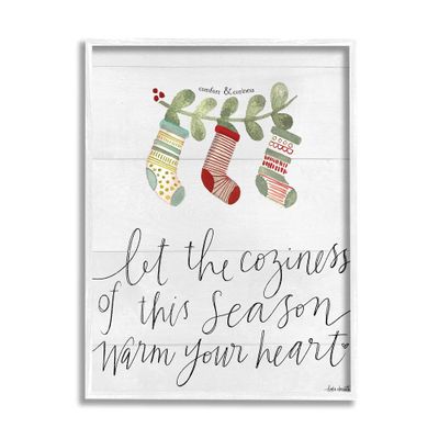 Stupell Industries Coziness of This Season Phrase Festive Holiday Stockings