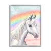 Stupell Industries White Unicorn Under Sparkle Rainbow Cloudy Sky view 1