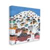 Stupell Industries Snowy Village on Hill Cityscape Greenland Town Buildings view 3