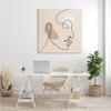 Stupell Industries Minimal Face Line Drawing Abstract Brown Tan Shapes view 2
