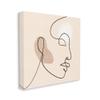 Stupell Industries Minimal Face Line Drawing Abstract Brown Tan Shapes view 3