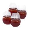 EcoQuality 6 oz Mini Stemless Clear Plastic Wine Glass, Unbreakable Elegant and Reusable Wine Tumbler for Wine Tasting, For Indoor or Poolside Party (8) view 1