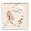 Stupell Industries Minimal Face Line Drawing Abstract Brown Tan Shapes view 1