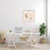 Stupell Industries Minimal Face Line Drawing Abstract Brown Tan Shapes view 2