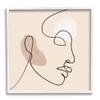 Stupell Industries Minimal Face Line Drawing Abstract Brown Tan Shapes view 1