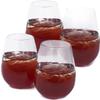EcoQuality 6 oz Mini Stemless Clear Plastic Wine Glass, Unbreakable Elegant and Reusable Wine Tumbler for Wine Tasting, For Indoor or Poolside Party (32) view 1