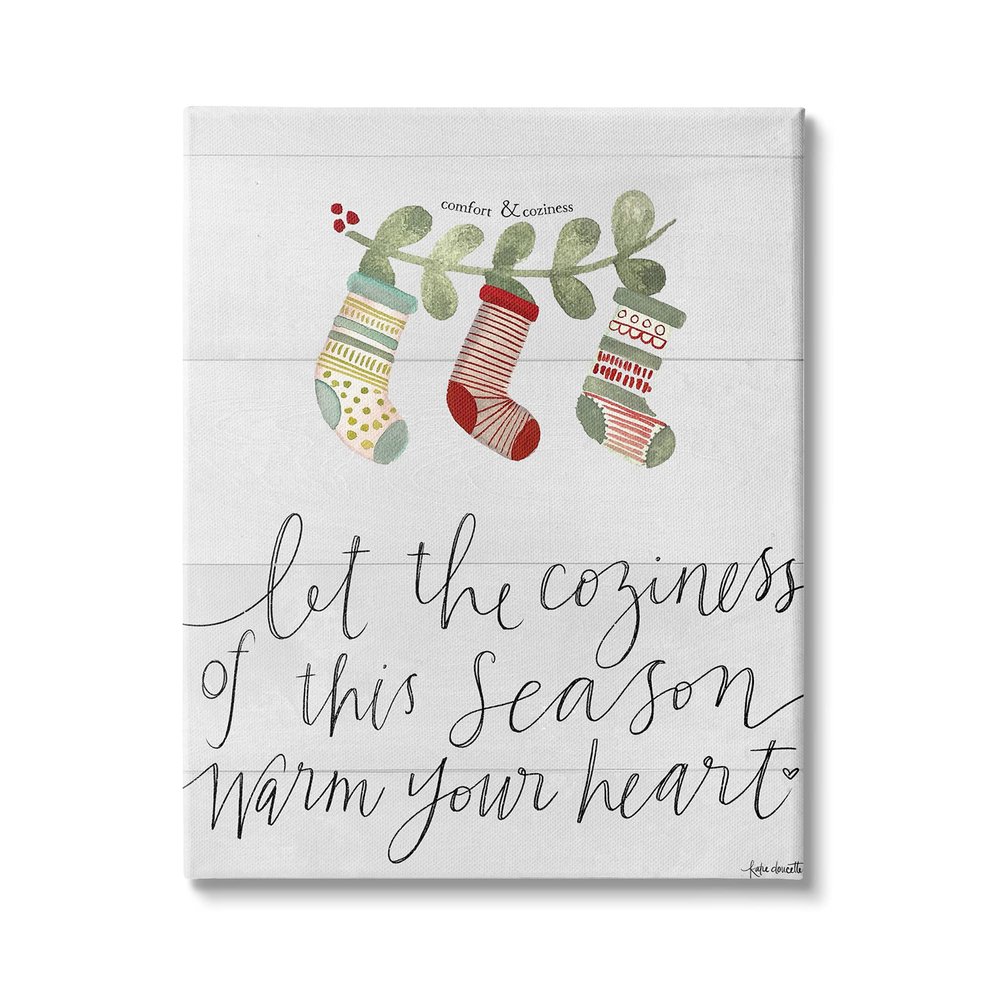 Stupell Industries Coziness of This Season Phrase Festive Holiday Stockings