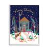 Stupell Industries Merry Christmas Family Home Scene Festive Reindeer Holly view 1