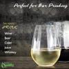 EcoQuality 6 oz Mini Stemless Clear Plastic Wine Glass, Unbreakable Elegant and Reusable Wine Tumbler for Wine Tasting, For Indoor or Poolside Party (96) view 3