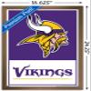 NFL Minnesota Vikings - Logo 21 Wall Poster, 22.4L" x 14.7W", Bronze Framed Version view 3