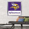 NFL Minnesota Vikings - Logo 21 Wall Poster, 34L" x 22.4W", Silver Framed Version view 2