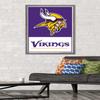 NFL Minnesota Vikings - Logo 21 Wall Poster, 34L" x 22.4W", Barnwood Framed Version view 2