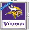 NFL Minnesota Vikings - Logo 21 Wall Poster, 34L" x 22.4W", Barnwood Framed Version view 3