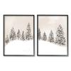 Stupell Industries Winter Trees Abstract Snowy Landscape Beige White view 1