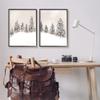 Stupell Industries Winter Trees Abstract Snowy Landscape Beige White view 2