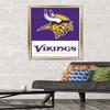 NFL Minnesota Vikings - Logo 21 Wall Poster, 34L" x 22.4W", Gold Framed Version view 2