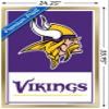 NFL Minnesota Vikings - Logo 21 Wall Poster, 34L" x 22.4W", Gold Framed Version view 3