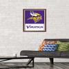 NFL Minnesota Vikings - Logo 21 Wall Poster, 22.4L" x 14.7W", Mahogany Framed Version view 2