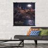 Harry Potter And The Sorcerer'S Stone - Hogwarts At Night Wall Poster, 34L" x 22.4W", Premium Poster & Clip Bundle view 2
