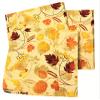 AVEVER 40-ct 13x13 Burlap Fall Napkins Napkins Paper Napkins Thanksgiving Dinner Napkins Fall Paper Napkins Fall Cocktail Napkins Paper Decorative Napkins for Decoupage, orange, beige, brown view 3