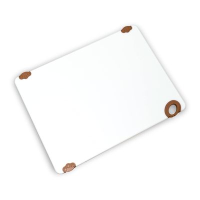 EcoQuality Rectangular Cutting Board with Brown Rubber Grip Hook, Plastic Chopping Board, Great for Home, Kitchen and Industrial Use (18 x 24 x 1/2 inch) (3)