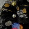 Lets Celebrate Happy New Year Handmade Deco Mesh Wreath. Available in 24 inch and 28 inch diameters. view 4