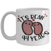 44th Anniversary Mug for Husband Wife Funny Vegan Vegetarian Food Pun Its Bean 44 Years Cute Keepsake for Couples Friends Parents 44th-bean-11 or 15 view 1