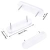 Jetec Plastic Head Double Pins Bed Skirt Holding Pins White Furniture Chair Leg Brooch Glide Nails Holding Brooch for Slipcovers and Bedskirts(15 Pieces) view 2